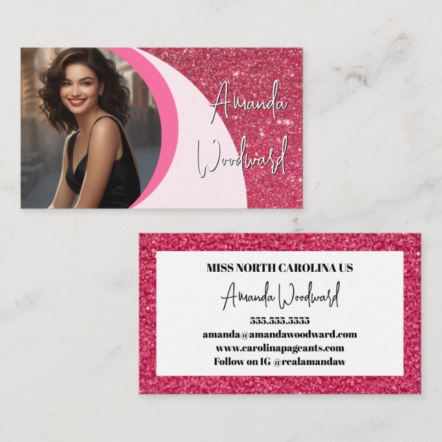 Berry Twisted Photo Business Card (Front/Back)