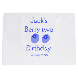 Berry two birthday blue berry add name date kids r large gift bag