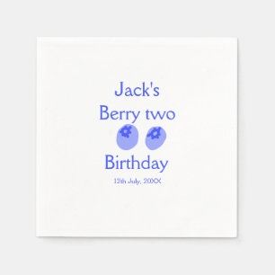 Berry two birthday blue berry add name date kids r napkin