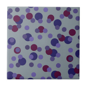 Berry, Violet and Purple dots Tile