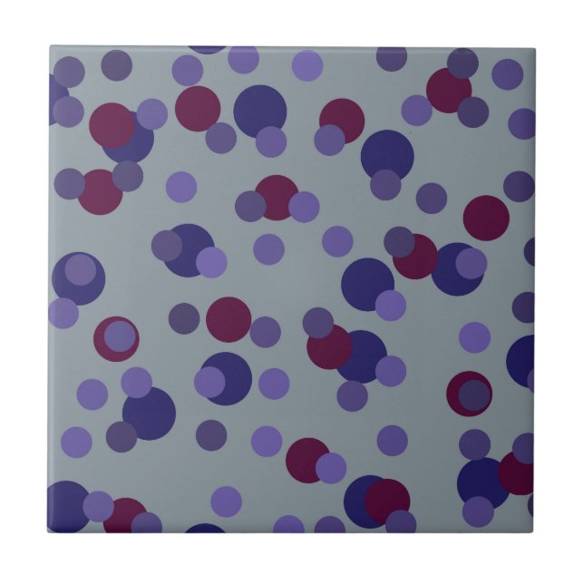 Berry, Violet and Purple dots Tile (Front)