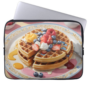 Berry Waffle Breakfast Plate Laptop Sleeve