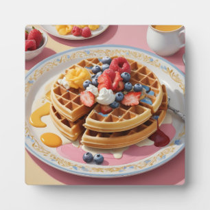 Berry Waffle Breakfast Plate Plaque