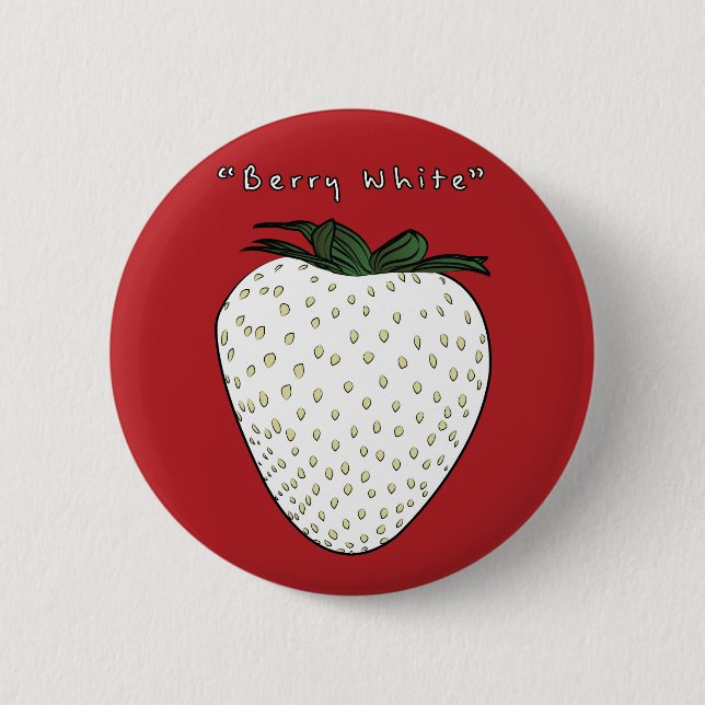 Berry White 6 Cm Round Badge (Front)