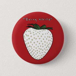 Berry White 6 Cm Round Badge