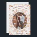 Berry Wreath Framed Photo Holiday Card<br><div class="desc">A colourful berry Christmas design is sure to brighten your friends and families holiday! With cheerful colours this card is warm and bright for the holiday!</div>