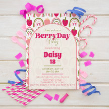 BerryDay Party - birthday Invitation