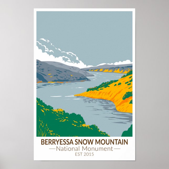 Berryessa Snow Mountain National Monument Vintage Poster (Front)