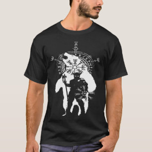 Berserk Bear Warrior Odin Runes Norse Compass Viki T-Shirt
