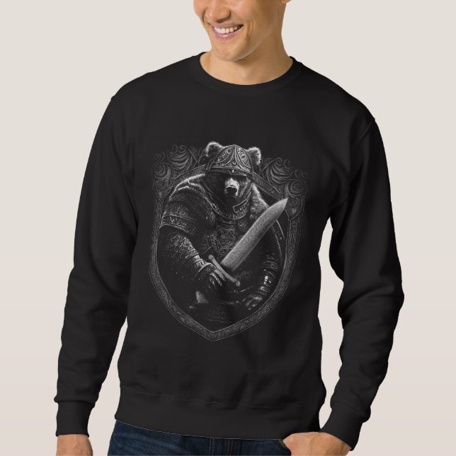 Berserker Bear Warrior Odin Norse Mythology Viking Sweatshirt (Front)