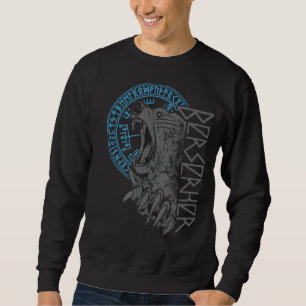 Berserker Bear Warrior Odin Runes Nordic Compass V Sweatshirt