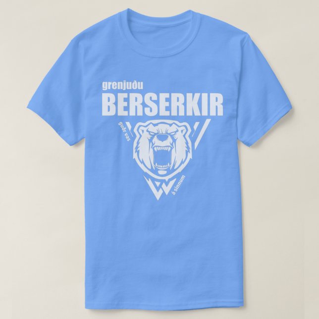 Berserkir Berserker Vikings White T-Shirt (Design Front)