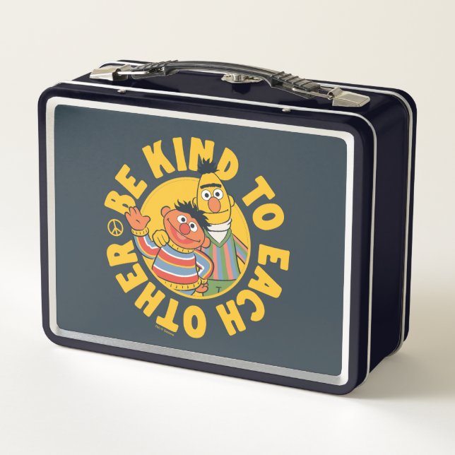 Bert and Ernie | Be Kind to Each Other Metal Lunch Box (Back)
