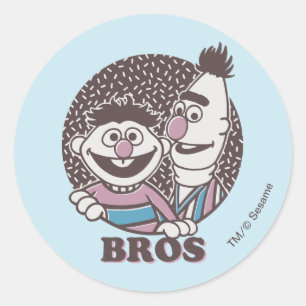 Bert & Ernie   Bros Classic Round Sticker