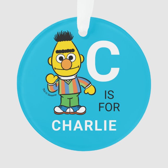 Bert | Personalised Name with Photo Ornament (Front)