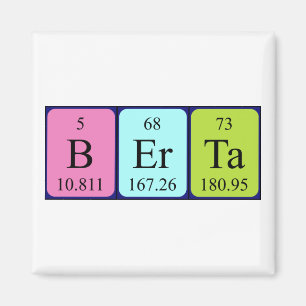 Berta periodic table name magnet