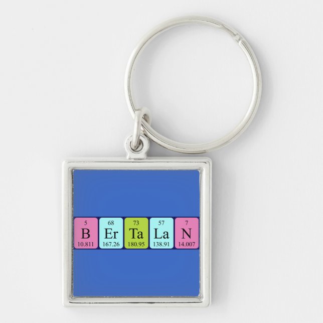 Bertalan periodic table name keyring (Front)