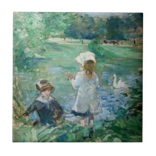 Berthe Morisot - Beside a Lake / Au bord du lac Tile