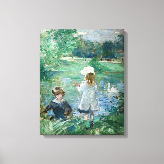 Berthe Morisot - Beside a Lake Canvas Print (Front)