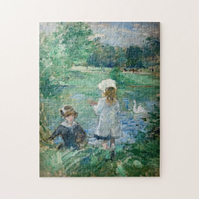 Berthe Morisot - Beside a Lake Jigsaw Puzzle (Vertical)