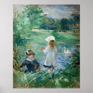 Berthe Morisot - Beside a Lake Poster