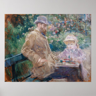 Berthe Morisot - Eugene Manet with his daughter Poster