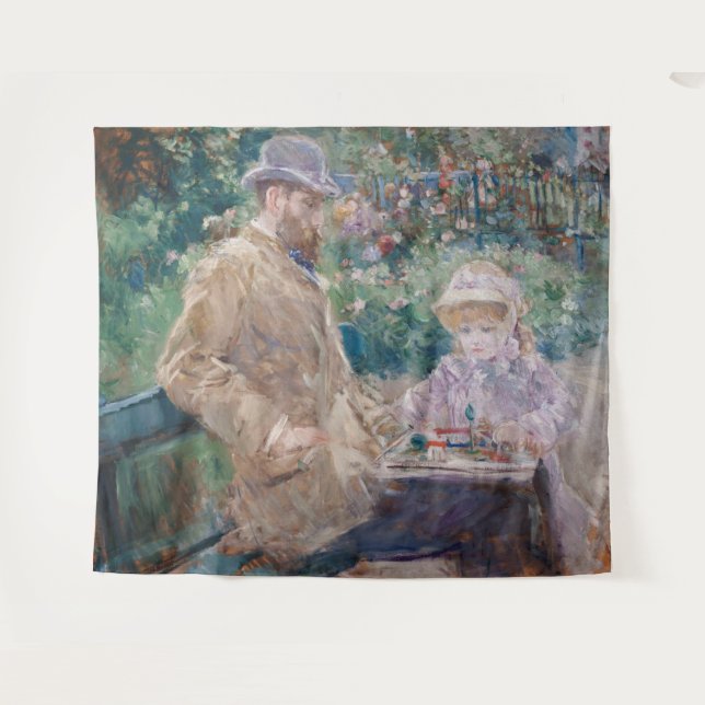 Berthe Morisot - Eugene Manet with his daughter Tapestry (Front (Horizontal))