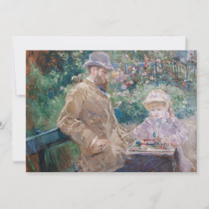 Berthe Morisot - Eugene Manet with his daughter Thank You Card