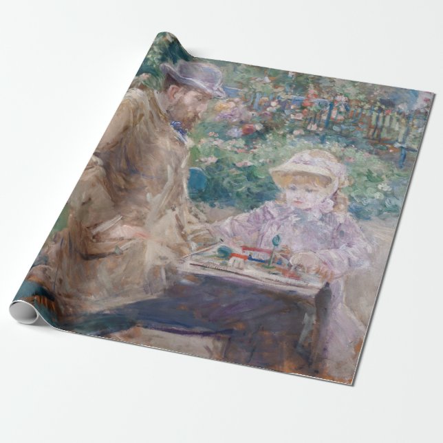 Berthe Morisot - Eugene Manet with his daughter Wrapping Paper (Unrolled)