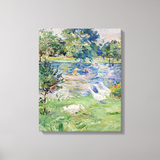 Berthe Morisot - Girl in a Boat with Geese Canvas Print (Front)