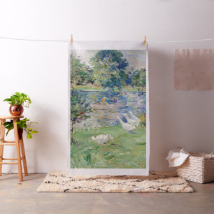 Berthe Morisot - Girl in a Boat with Geese Fabric