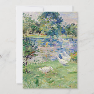 Berthe Morisot - Girl in a Boat with Geese Invitation