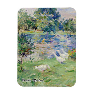 Berthe Morisot - Girl in a Boat with Geese Magnet
