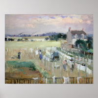 Berthe Morisot - Hanging the Laundry out to Dry