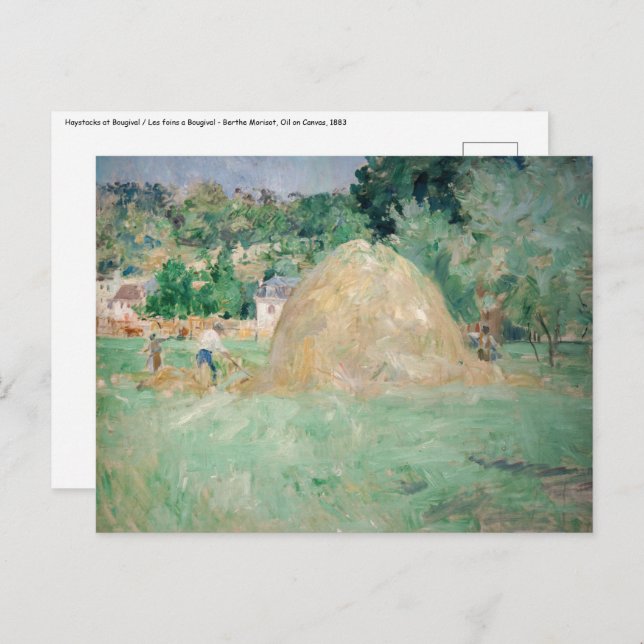 Berthe Morisot - Haystacks at Bougival Postcard (Front/Back)