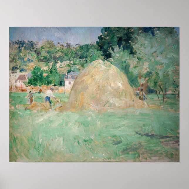 Berthe Morisot - Haystacks at Bougival Poster (Front)
