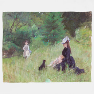Berthe Morisot - In a Park / Dans le parc Fleece Blanket
