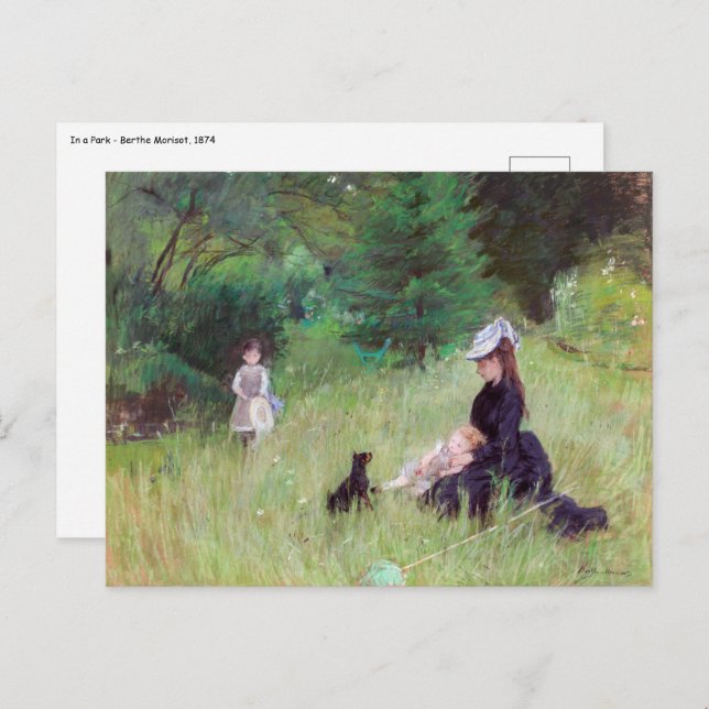 Berthe Morisot - In a Park Postcard (Front/Back)