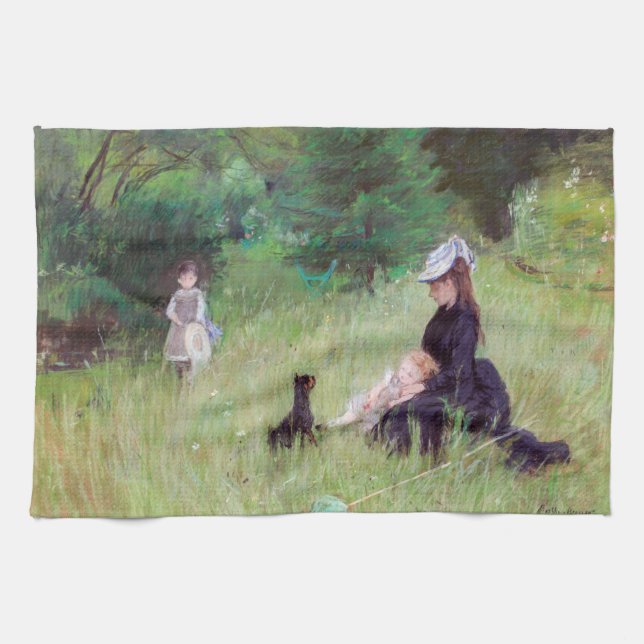 Berthe Morisot - In a Park Tea Towel (Horizontal)