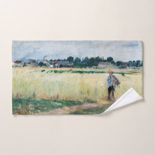 Berthe Morisot - In the Wheatfield at Gennevillier Bath Towel Set