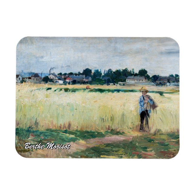 Berthe Morisot - In the Wheatfield at Gennevillier Magnet (Horizontal)