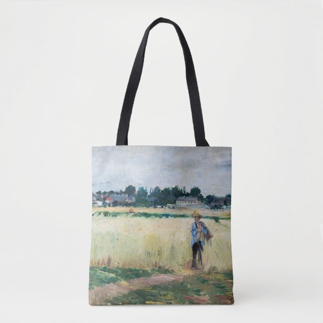 Berthe Morisot - In the Wheatfield at Gennevillier Tote Bag (Front)