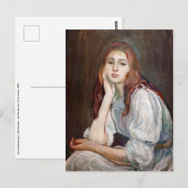 Berthe Morisot - Julie Daydreaming Postcard (Front/Back)