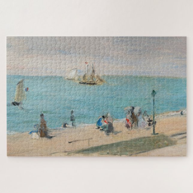 Berthe Morisot - On the Beach, Les Petites-Dalles Jigsaw Puzzle (Horizontal)