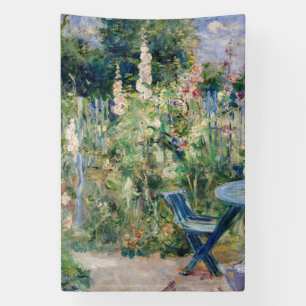 Berthe Morisot - Roses Tremieres / Hollyhocks Banner