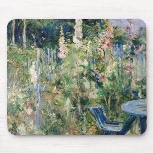 Berthe Morisot - Roses Tremieres / Hollyhocks Mouse Pad