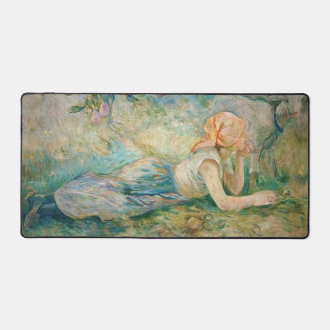 Berthe Morisot - Shepherdess Resting Desk Mat (Front)