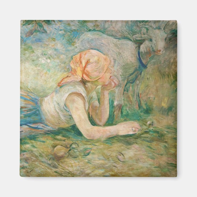 Berthe Morisot - Shepherdess Resting Magnet (Front)