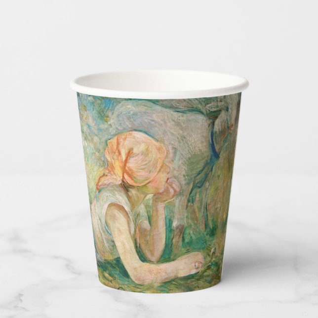 Berthe Morisot - Shepherdess Resting Paper Cups (Back)