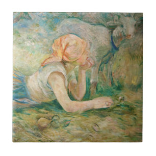 Berthe Morisot - Shepherdess Resting Tile